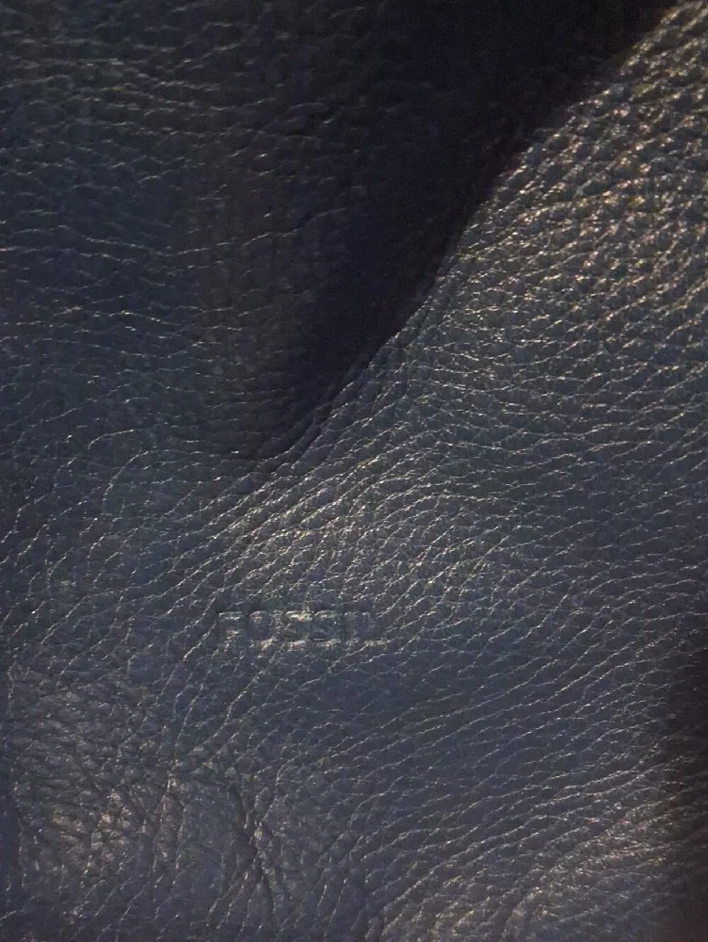 Blue Leather Fossil Hobo Shoulder Bag